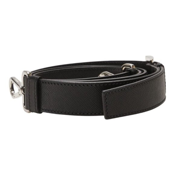 Prada Logo Black Saffiano Leather Belt main image 5